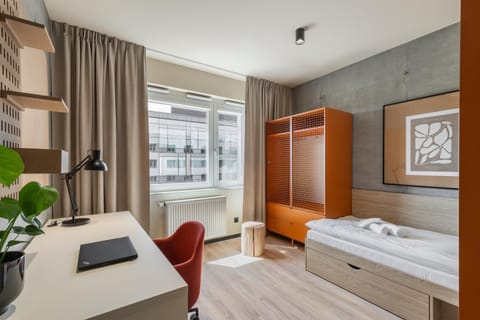 Bed, Photo of the whole room, Bedroom, hair dresser, wardrobe