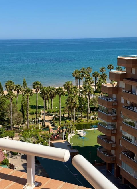 Property building, Natural landscape, View (from property/room), Balcony/Terrace, Beach, Sea view