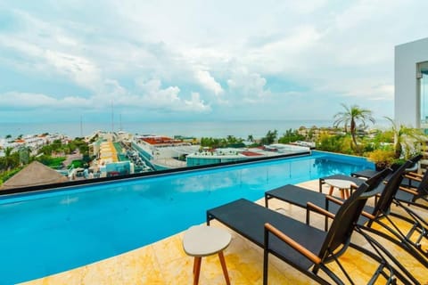 Natural landscape, View (from property/room), Pool view, Sea view, Swimming pool, sunbed