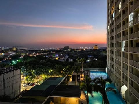 Night, City view, Pool view, Swimming pool, Sunset