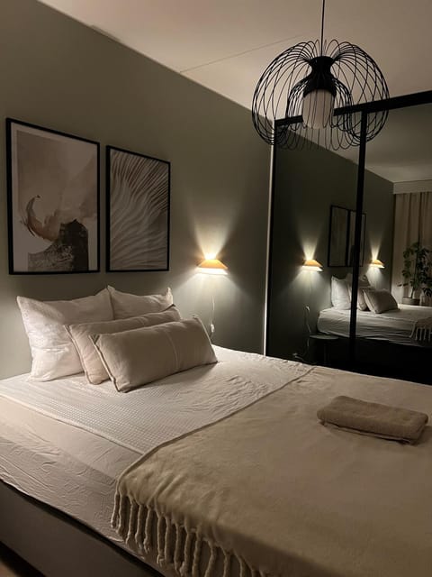 Bed, Photo of the whole room, Seating area, Bedroom, storage, towels