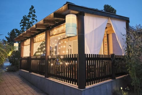 Property building, Night, Balcony/Terrace