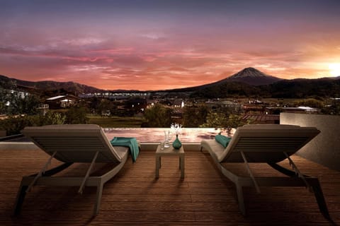 Natural landscape, Balcony/Terrace, Lake view, Mountain view, Sunset