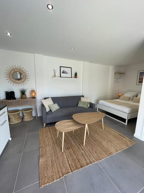 Bed, Living room, Photo of the whole room, Seating area, Bedroom