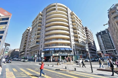Property building, People, City view, Street view, Location