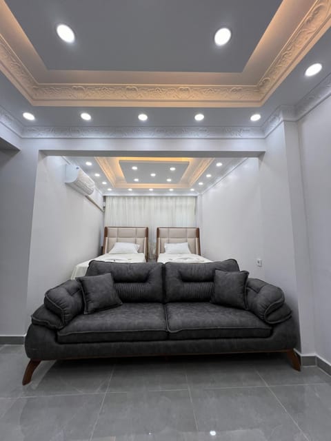 Bed, Living room, Photo of the whole room, Seating area, Bedroom