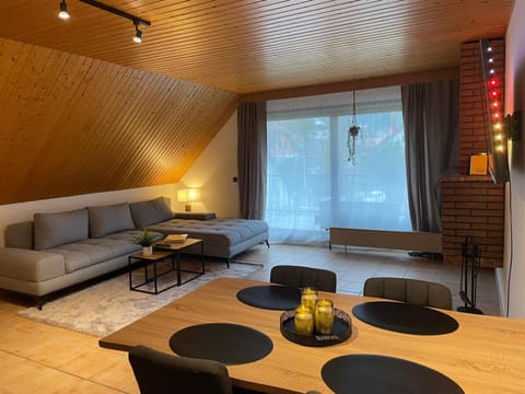 Living room, Seating area, Dining area