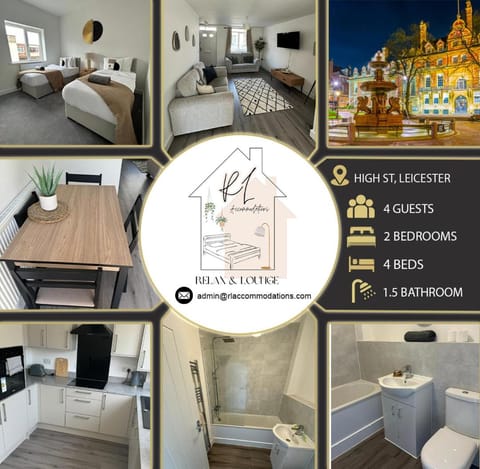 Stylish Barwell Home C with Free Parking - Sleeps 4 House in Hinckley