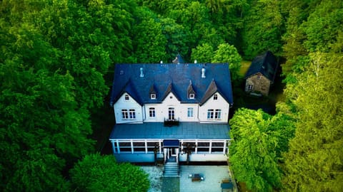 Property building, Spring, Natural landscape, Bird's eye view