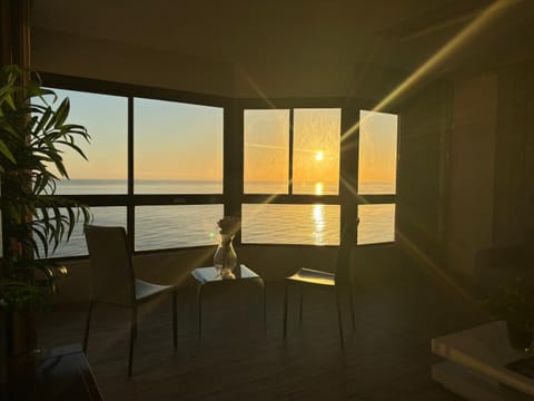 Living room, Seating area, Sea view