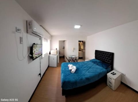Bed, TV and multimedia, Kitchen or kitchenette, Photo of the whole room, minibar, towels, air conditioner