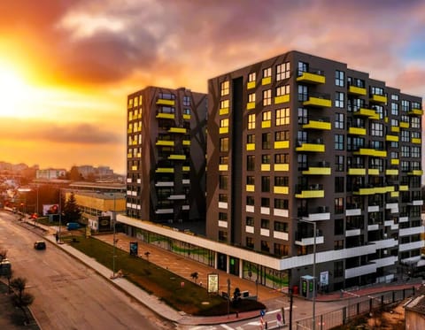 Property building, Location, Sunset