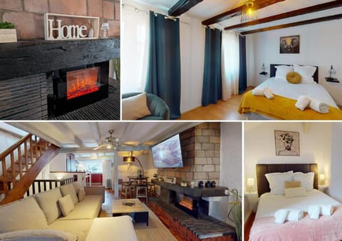 TV and multimedia, Living room, Photo of the whole room, Bedroom, fireplace, kitchen