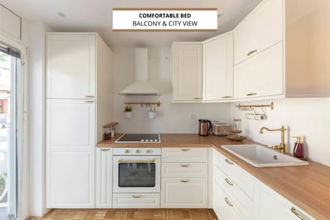 Kitchen or kitchenette, oven, stove