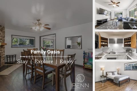 Dining area, Text overlay