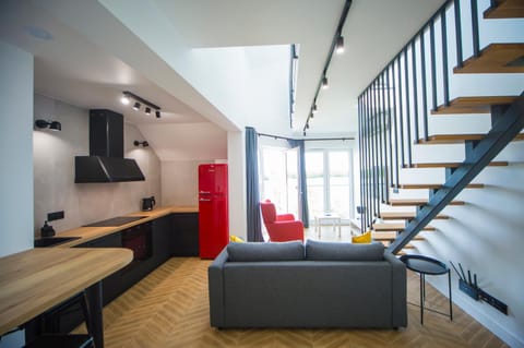 Kitchen or kitchenette, Living room, Dining area