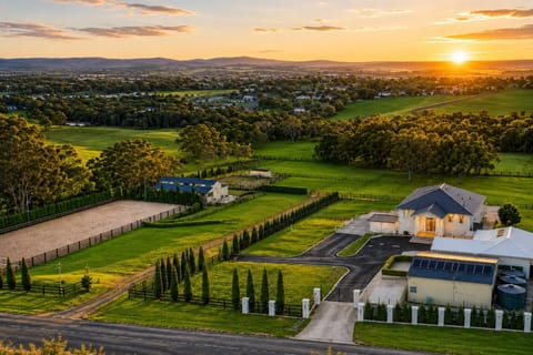 Property building, Bird's eye view, Sunset