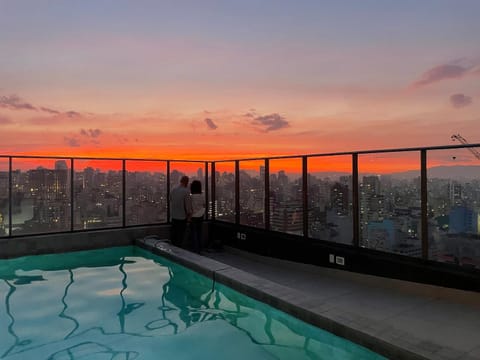 Swimming pool, Sunset