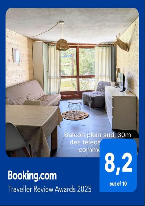 Studio 25m2, 5 pers, 30m des pistes, balcon sud Apartment in Provence-Alpes-Côte d'Azur