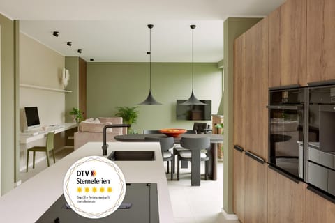 Kitchen or kitchenette, stove, kitchen