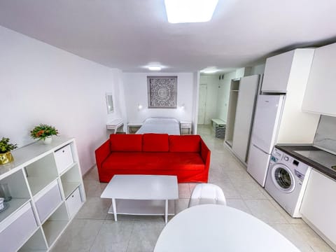 Kitchen or kitchenette, Living room, Photo of the whole room, Seating area, washing machine