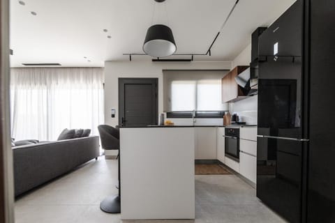 Kitchen or kitchenette, oven