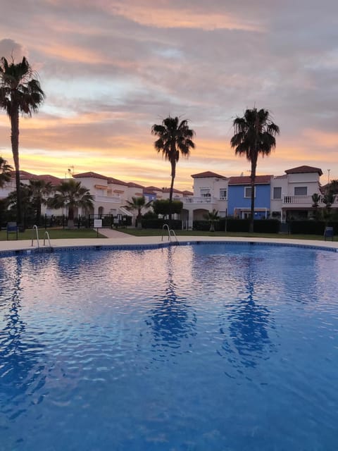 Swimming pool, Sunset
