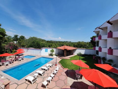 Natural landscape, Garden, Pool view