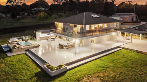 Property building, Bird's eye view, Sunset