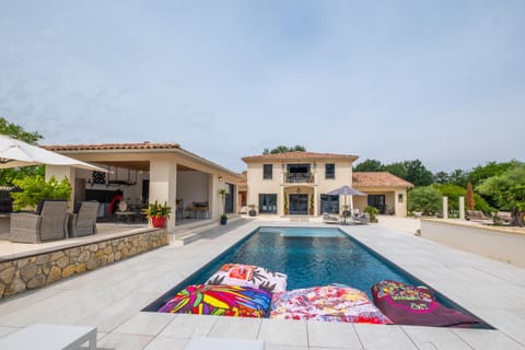 Property building, Living room, Swimming pool