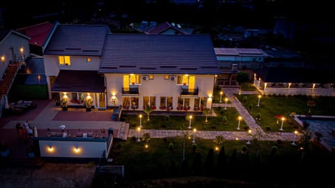Property building, Night, Garden, Garden view