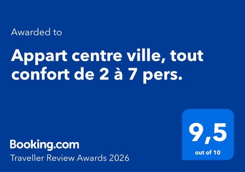 Appart centre ville, tout confort de 2 à 7 pers. Apartment in Bastia