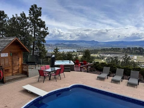 Nearby landmark, Day, Natural landscape, Lake view, Mountain view, Pool view, Swimming pool, sunbed