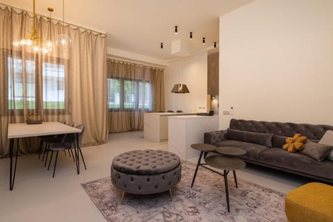 Kitchen or kitchenette, Living room, Seating area