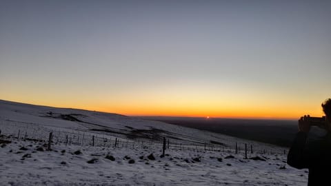 Natural landscape, Winter, Sunset