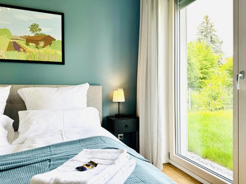 Bed, Garden, Photo of the whole room, Bedroom, Garden view
