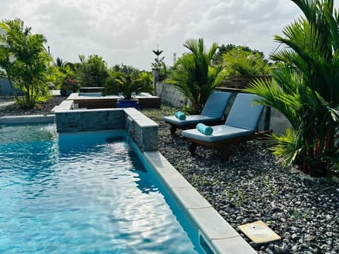 Day, Natural landscape, Garden, Garden view, Pool view, Swimming pool, sunbed
