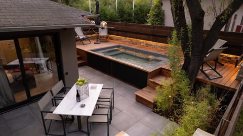 Patio, Day, Hot Tub, Pool view, Swimming pool, sunbed