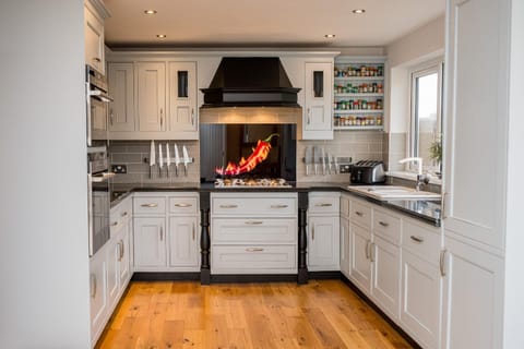 Kitchen or kitchenette, microwave, pet friendly, stove, toaster