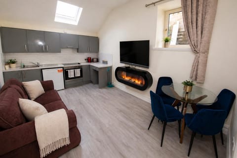 TV and multimedia, Kitchen or kitchenette, Living room, Dining area, fireplace