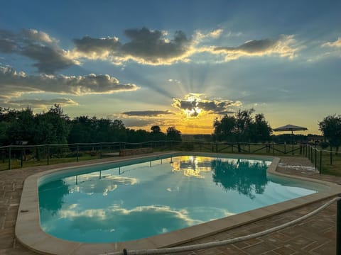 Swimming pool, Sunset