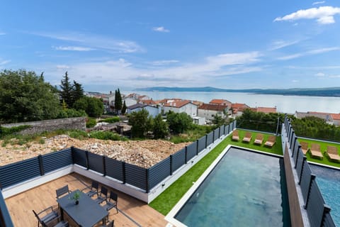 Patio, Day, View (from property/room), Balcony/Terrace, Pool view, Sea view, Swimming pool, sunbed