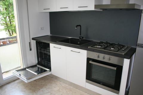Kitchen or kitchenette, dishwasher