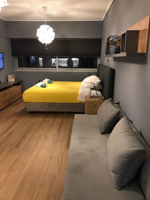 Bed, Living room, Photo of the whole room, Seating area, Bedroom