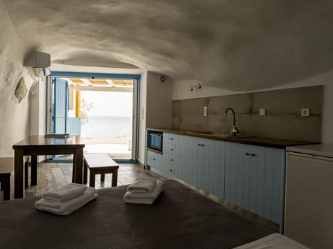 Bed, Kitchen or kitchenette, Photo of the whole room, Beach, Bedroom