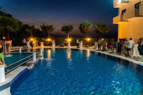 People, Pool view, Swimming pool, Swimming pool, group of guests, wedding