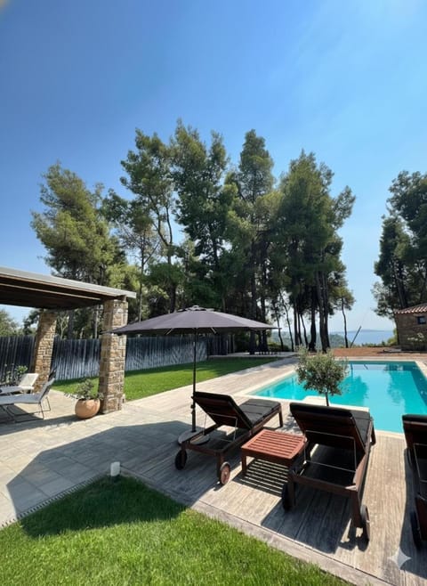 Patio, Day, Natural landscape, Garden, Garden view, Pool view, Swimming pool, sunbed