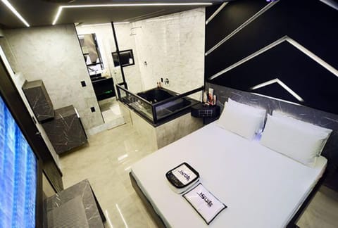Bed, Hot Tub, TV and multimedia, Photo of the whole room, Bedroom