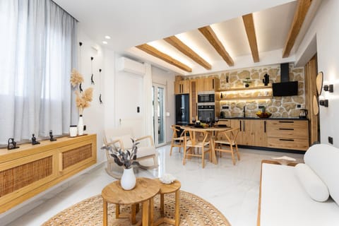 Living room, kitchen