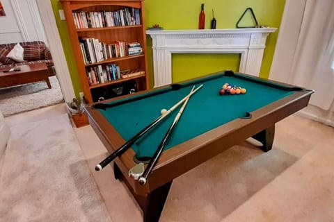 Billiard, Game Room, Library, Dining area